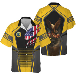 Railspirit Personalized Alaska Railroad Hawaiian Shirt American Eagle Vintage Train Shirt