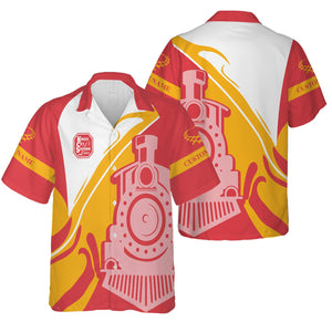 Railspirit Personalized Kansas City Southern Hawaiian Shirt Flame-Inspired Style Shirt Gift Idea For Train Lovers