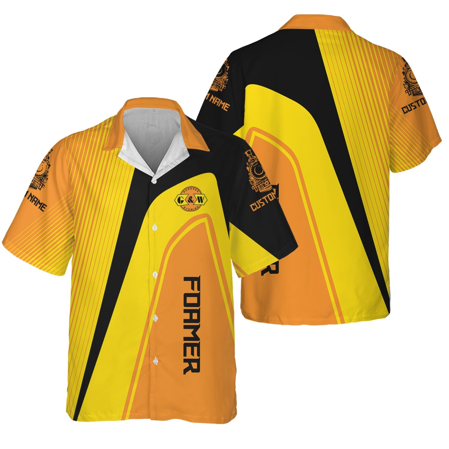 Railspirit Personalized Genesee & Wyoming Inc. Railroad Hawaiian Shirt Vibrant Striking Style Shirt For Rail Enthusiasts