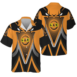 Railspirit Personalized Genesee & Wyoming Inc. Railroad Hawaiian Shirt Vibrant Graphic Pattern Shirt For Train Enthusiasts