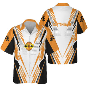 Railspirit Personalized Genesee & Wyoming Inc. Railroad Hawaiian Shirt Railroad Tribute Design Train Shirt for Train Lovers
