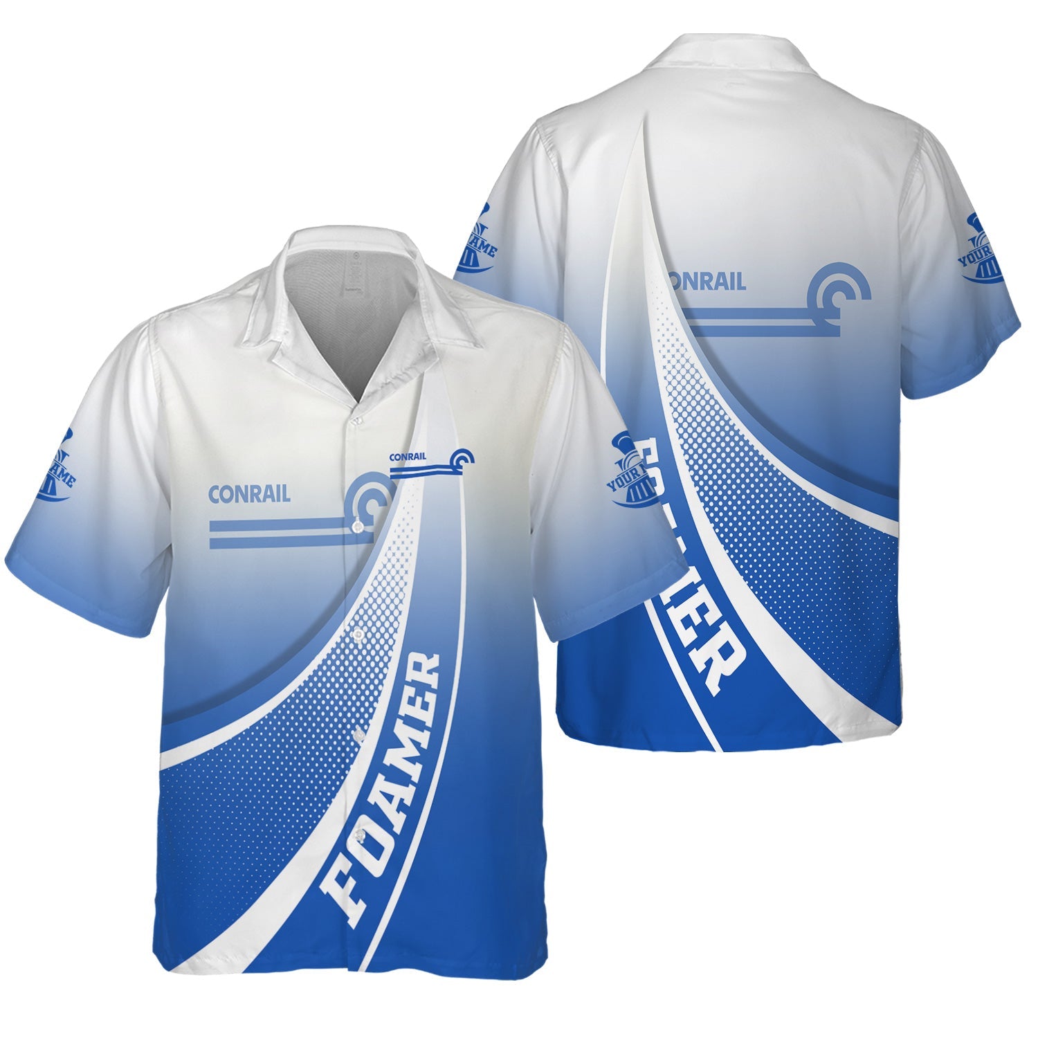 Railspirit Personalized Conrail Railroad Hawaiian Shirt Railway-Themed Style Shirt Gift Idea For Trainspotter