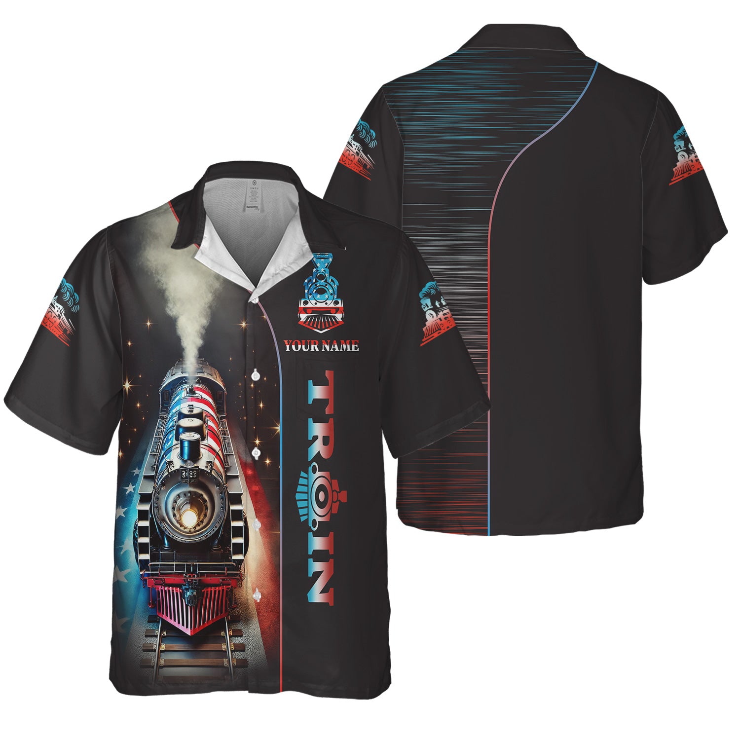 Railspirit Personalized Locomotive Power Hawaiian Shirt ��� Perfect for Train Lovers