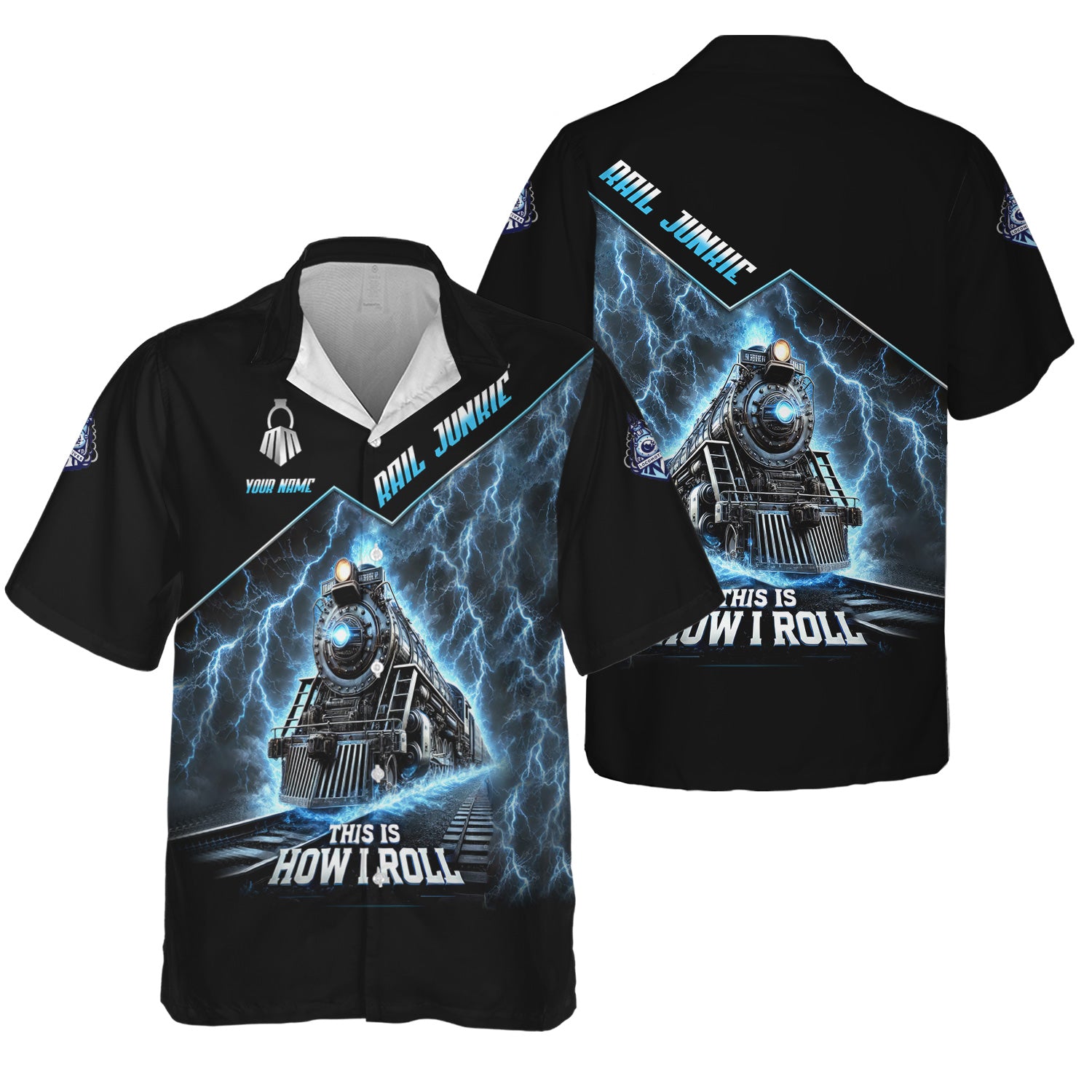 Railspirit Personalized Train Hawaiian Shirt This Is How I Roll Thunder Style Shirt Gift Idea For Rail Junkie