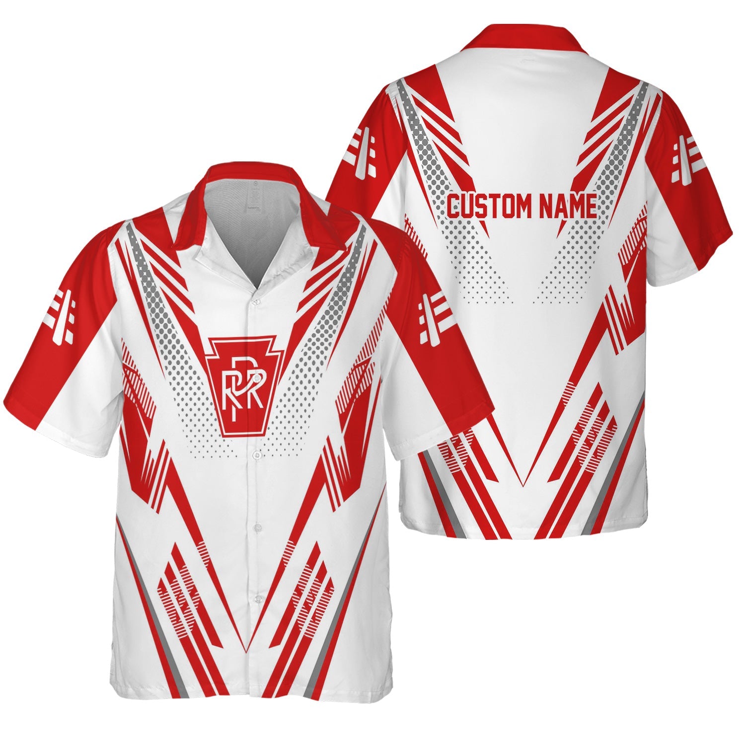 Railspirit Personalized Pennsylvania Railroad Hawaiian Shirt Railroad Tribute Design Train Shirt for Train Lovers