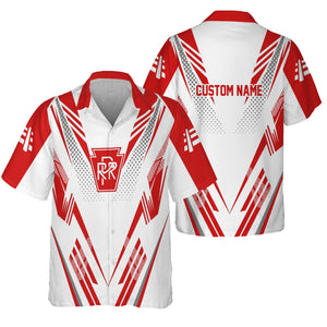 Railspirit Personalized Pennsylvania Railroad Hawaiian Shirt Railroad Tribute Design Train Shirt for Train Lovers