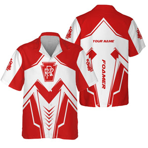 Railspirit Personalized Pennsylvania Railroad Hawaiian Shirt Railway Trainspotter Style Shirt Gift Idea For Foamers