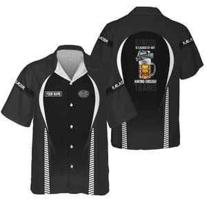 Railspirit  Personalized  New York Central Railroad Hawaiian Shirt  Stress Is Caused By Not Having Enough Trains  Shirt All Over Print