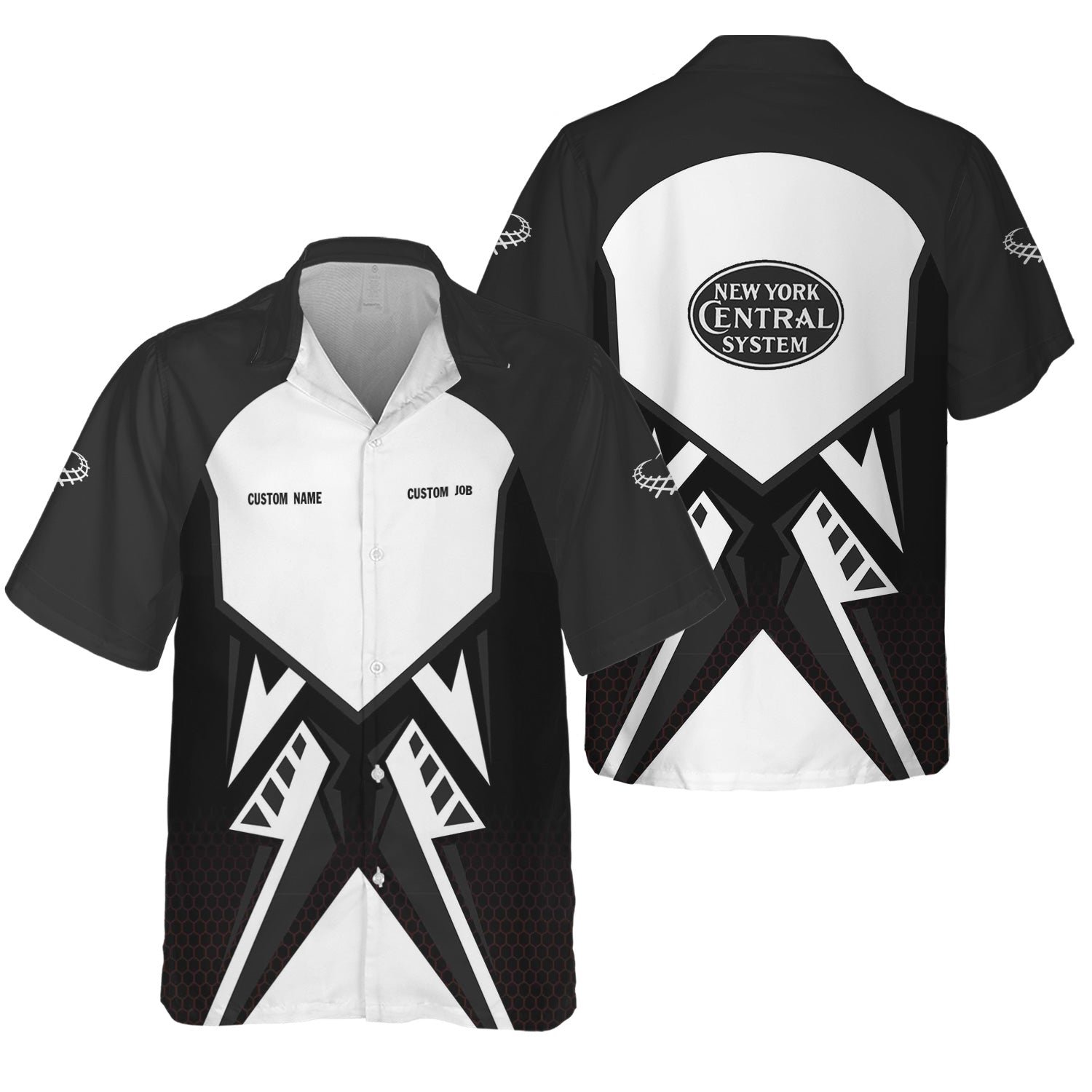 Railspirit Personalized New York Central Railroad Hawaiian Shirt Vibriant Style with Custom Position Train Shirt