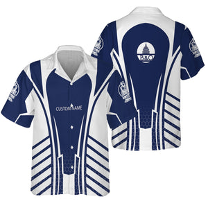 Railspirit Personalized Baltimore and Ohio Railroad Hawaiian Shirt Striped Railroad Style B&O Train Shirt All Over Print