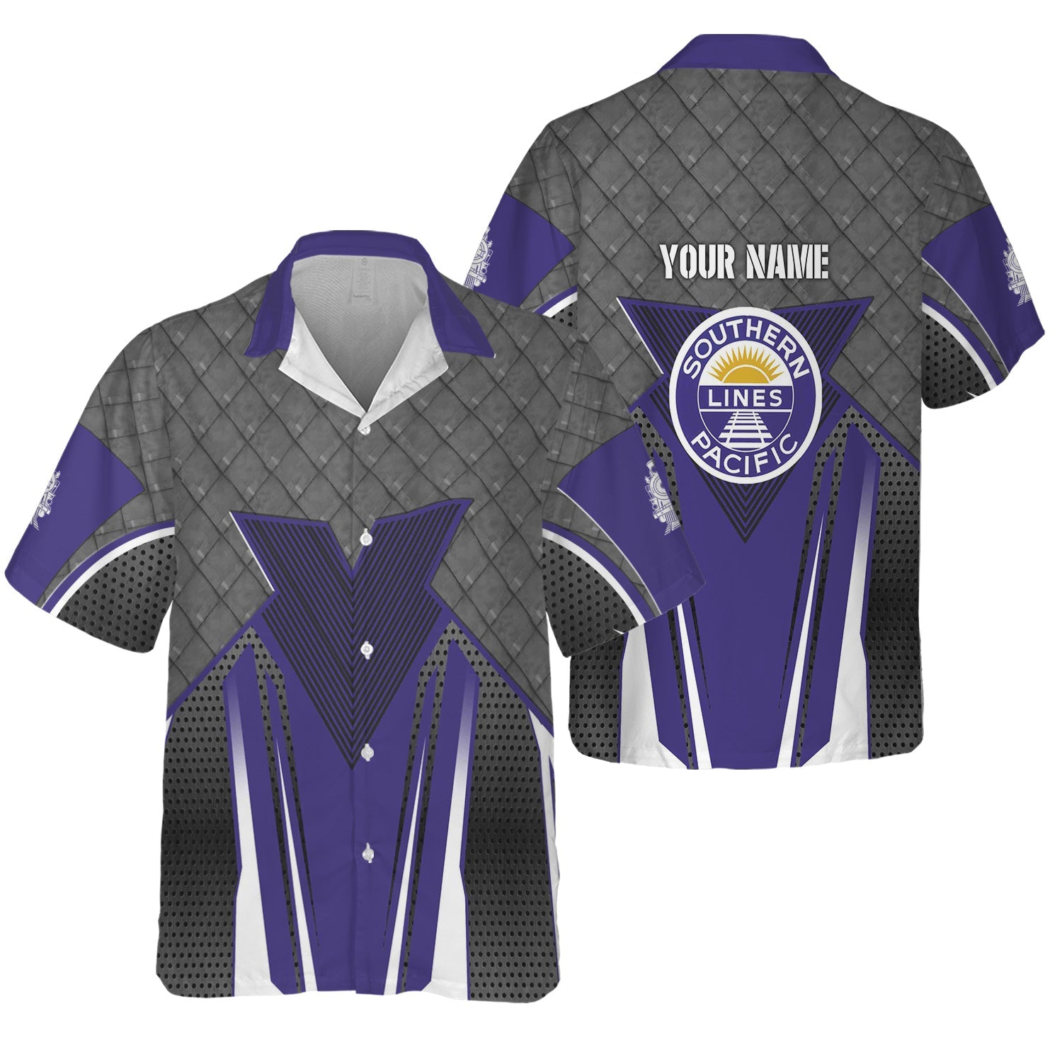 Railspirit Personalized Southern Pacific Railroad Hawaiian Shirt Rugged Steel Vibes Train Shirt All Over Print