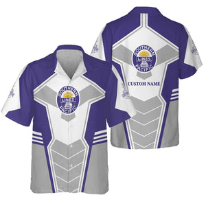 Railspirit Personalized Southern Pacific Railroad Hawaiian Shirt Engine-Inspired Style Train Shirt for Railroad Fanatic