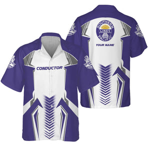 Railspirit Personalized Southern Pacific Railroad Hawaiian Shirt Standout Style with Custom Position Train Shirt