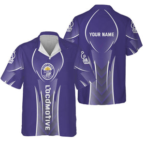 Railspirit Personalized Southern Pacific Railroad Hawaiian Shirt Striking Line Style Train Shirt For Locomotive Lovers