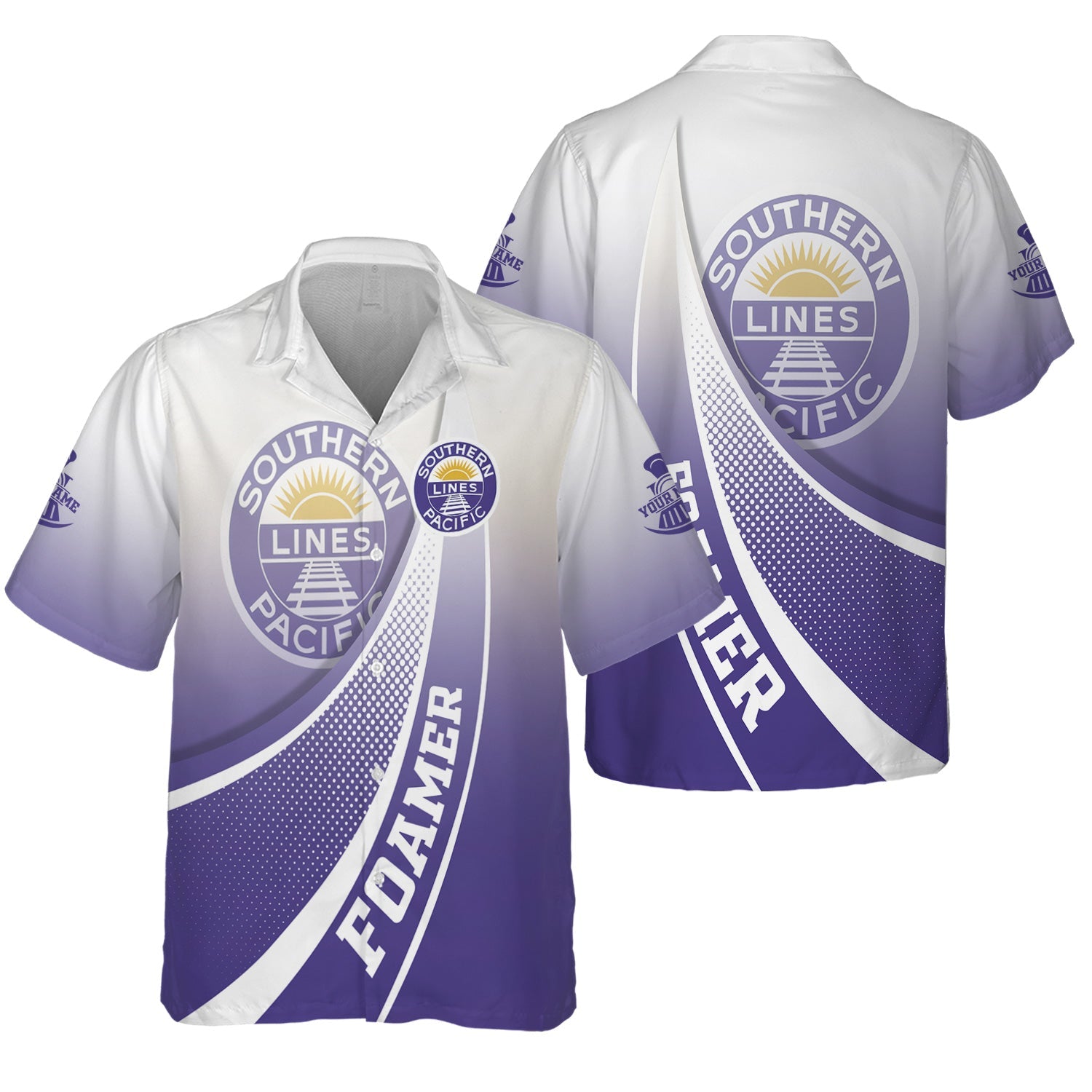 Railspirit Personalized Southern Pacific Railroad Hawaiian Shirt Railway-Themed Style Shirt Gift Idea For Trainspotter