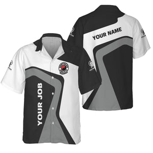 Railspirit Personalized Northern Pacific Railway Hawaiian Shirt Unique Design with Custom Job Position Train Shirt