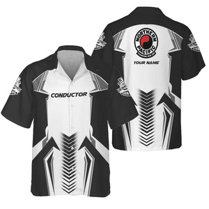 Railspirit Personalized Northern Pacific Railway Hawaiian Shirt Standout Style with Custom Position Train Shirt