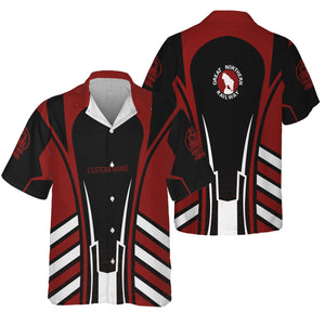 Railspirit Personalized Great Northern Railway Hawaiian Shirt Striped Railroad Style GNR Train Shirt All Over Print