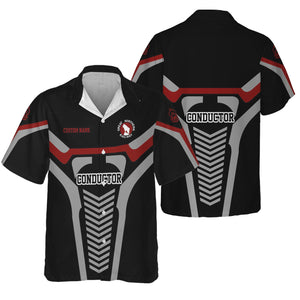 Railspirit Personalized Great Northern Railway Hawaiian Shirt Track-Inspired with Custom Job Position GNR Train Shirt