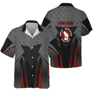 Railspirit Personalized Great Northern Railway Hawaiian Shirt Rugged Steel Vibes GNR Train Shirt All Over Print