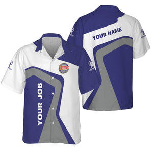 Railspirit Personalized Chicago, Burlington and Quincy Railroad Hawaiian Shirt Unique Design with Custom Job Position Train Shirt