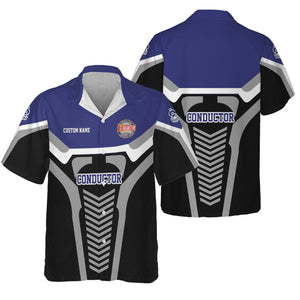 Railspirit Personalized Chicago, Burlington and Quincy Railroad Hawaiian Shirt Track-Inspired with Custom Job Position Train Shirt