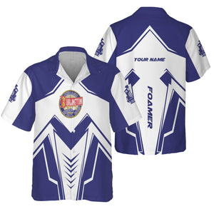 Railspirit Personalized Chicago, Burlington and Quincy Railroad Hawaiian Shirt Railway Trainspotter Style Shirt Gift Idea For Foamers