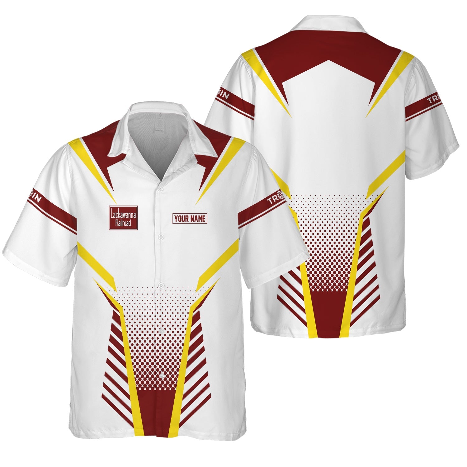 Railspirit Personalized Delaware, Lackawanna and Western Railroad Hawaiian Shirt Unisex DL&W Train Shirt All Over Print