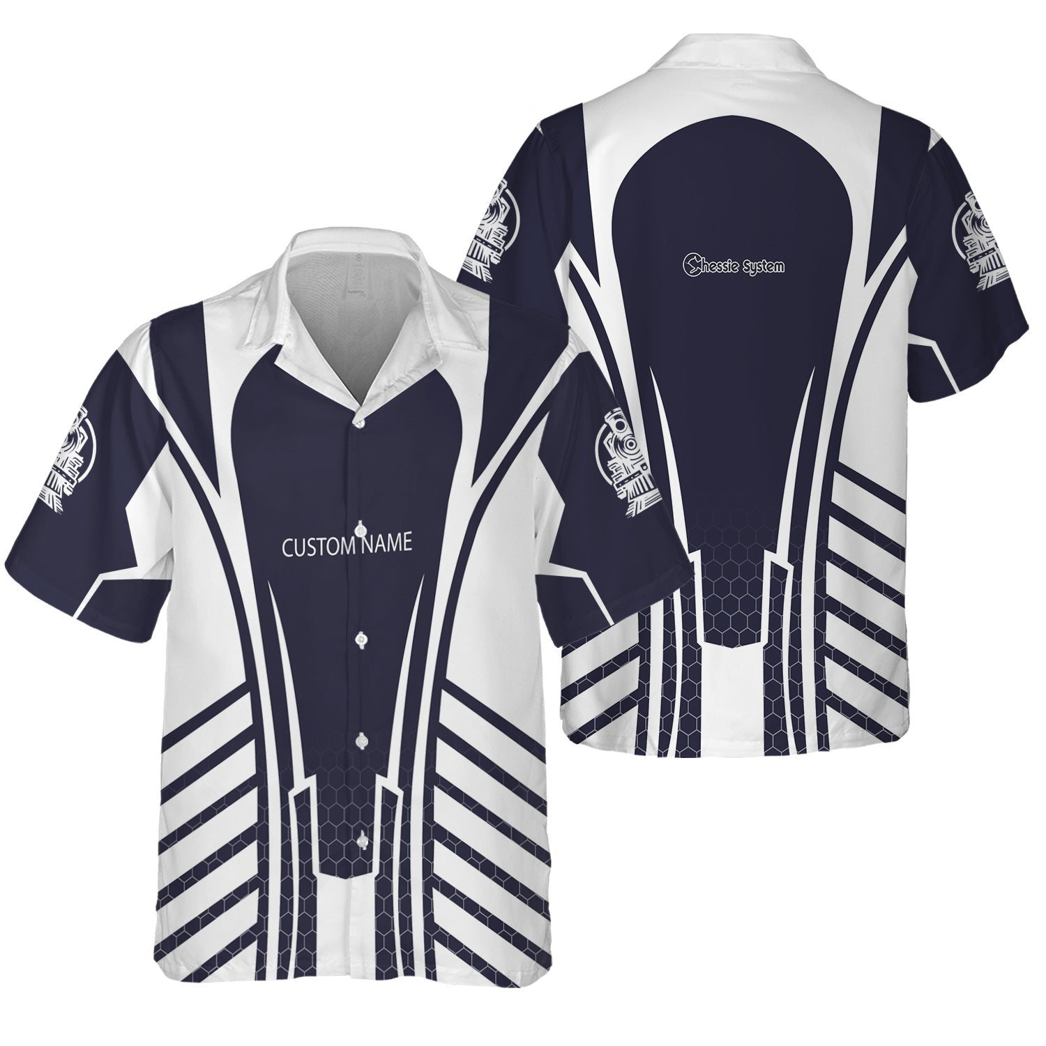 Railspirit Personalized Chessie System Railroad Hawaiian Shirt Striped Railroad Style Train Shirt All Over Print