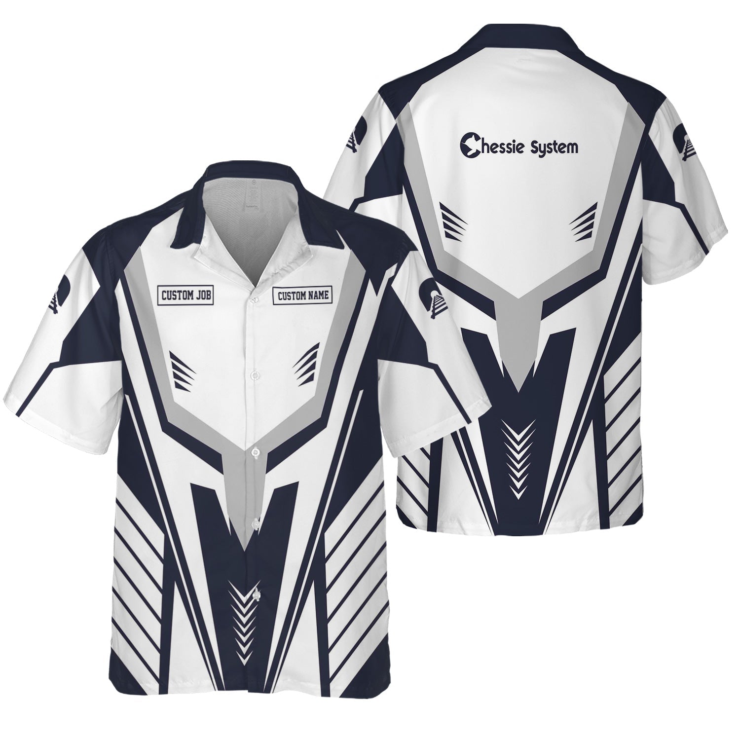 Railspirit Personalized Chessie System Railroad Hawaiian Shirt Workwear-Inspired with Custom Position Train Shirt