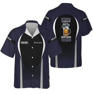 Railspirit Personalized Chessie System Railroad Hawaiian Shirt Stress Is Caused By Not Having Enough Trains Shirt All Over Print