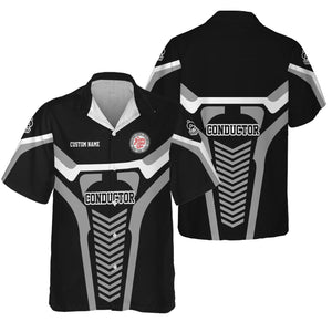 Railspirit Personalized Atlantic Coast Line Railroad Hawaiian Shirt Track-Inspired with Custom Job Position Train Shirt