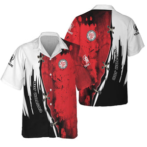 Railspirit Personalized Atlantic Coast Line Railroad Hawaiian Shirt Retro Stitches Design with Custom Position Train Shirt