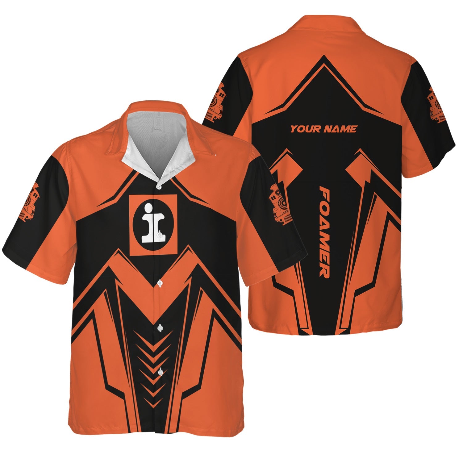 Railspirit Personalized Illinois Central Railroad Hawaiian Shirt Railway Trainspotter Style Shirt Gift Idea For Foamers