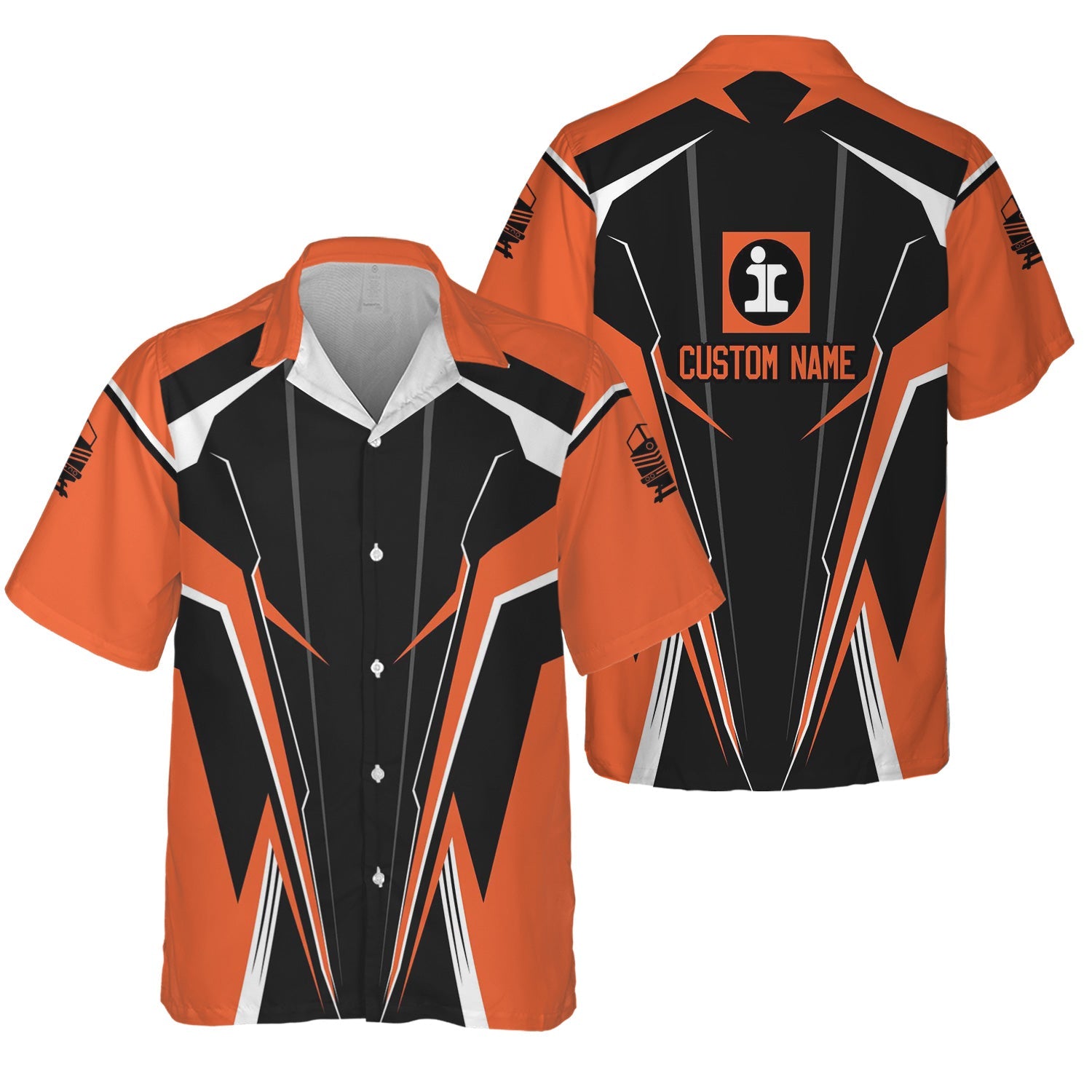 Railspirit Personalized Illinois Central Railroad Hawaiian Shirt Lightning-Edge Design Train Shirt For Railroad Lovers