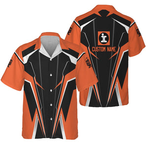 Railspirit Personalized Illinois Central Railroad Hawaiian Shirt Lightning-Edge Design Train Shirt For Railroad Lovers