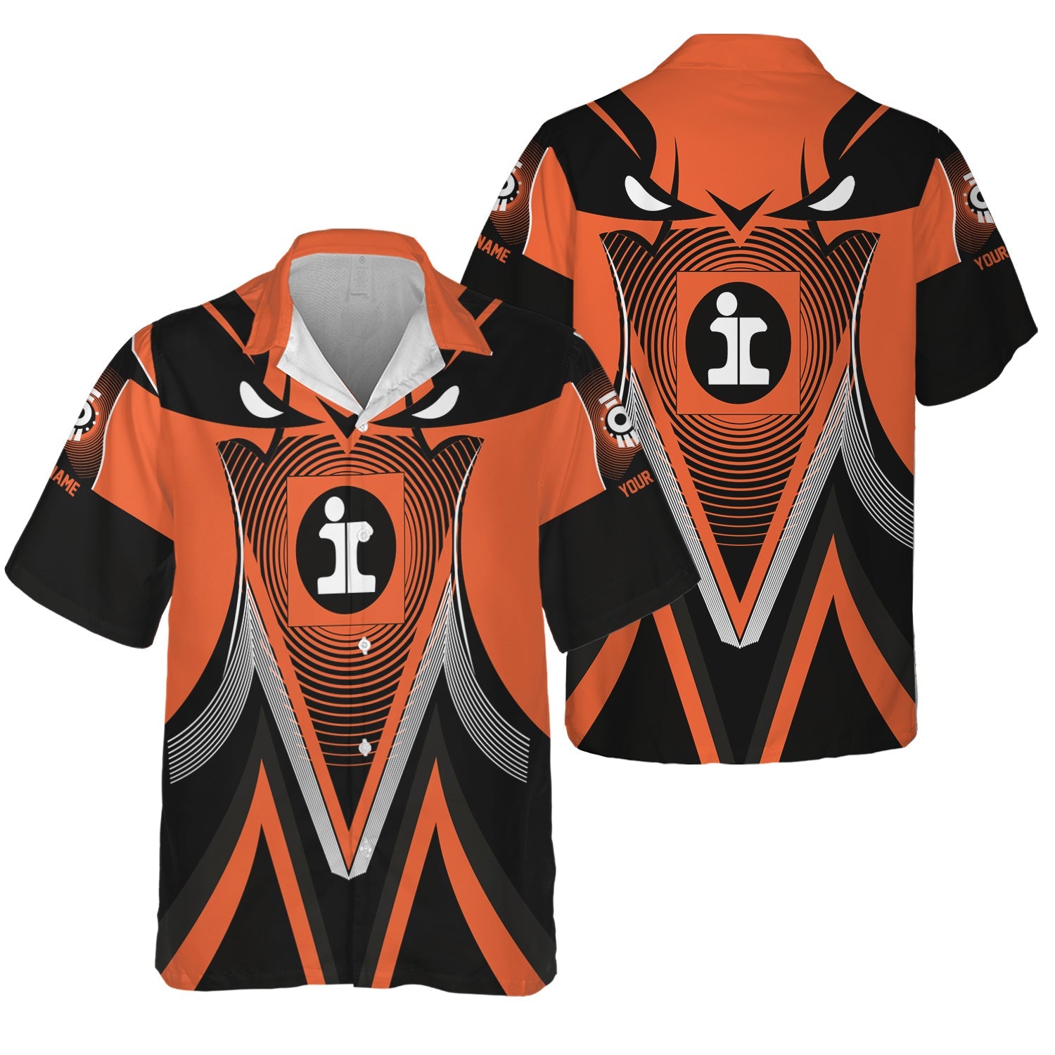 Railspirit Personalized Illinois Central Railroad Hawaiian Shirt Vibrant Graphic Pattern Shirt For Train Enthusiasts