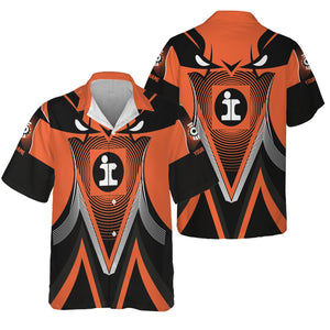 Railspirit Personalized Illinois Central Railroad Hawaiian Shirt Vibrant Graphic Pattern Shirt For Train Enthusiasts