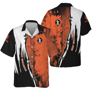 Railspirit Personalized Illinois Central Railroad Hawaiian Shirt Retro Stitches Design with Custom Position Train Shirt