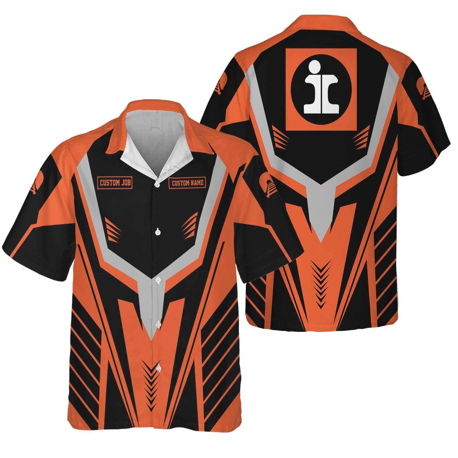 Railspirit Personalized Illinois Central Railroad Hawaiian Shirt Workwear-Inspired with Custom Position Train Shirt