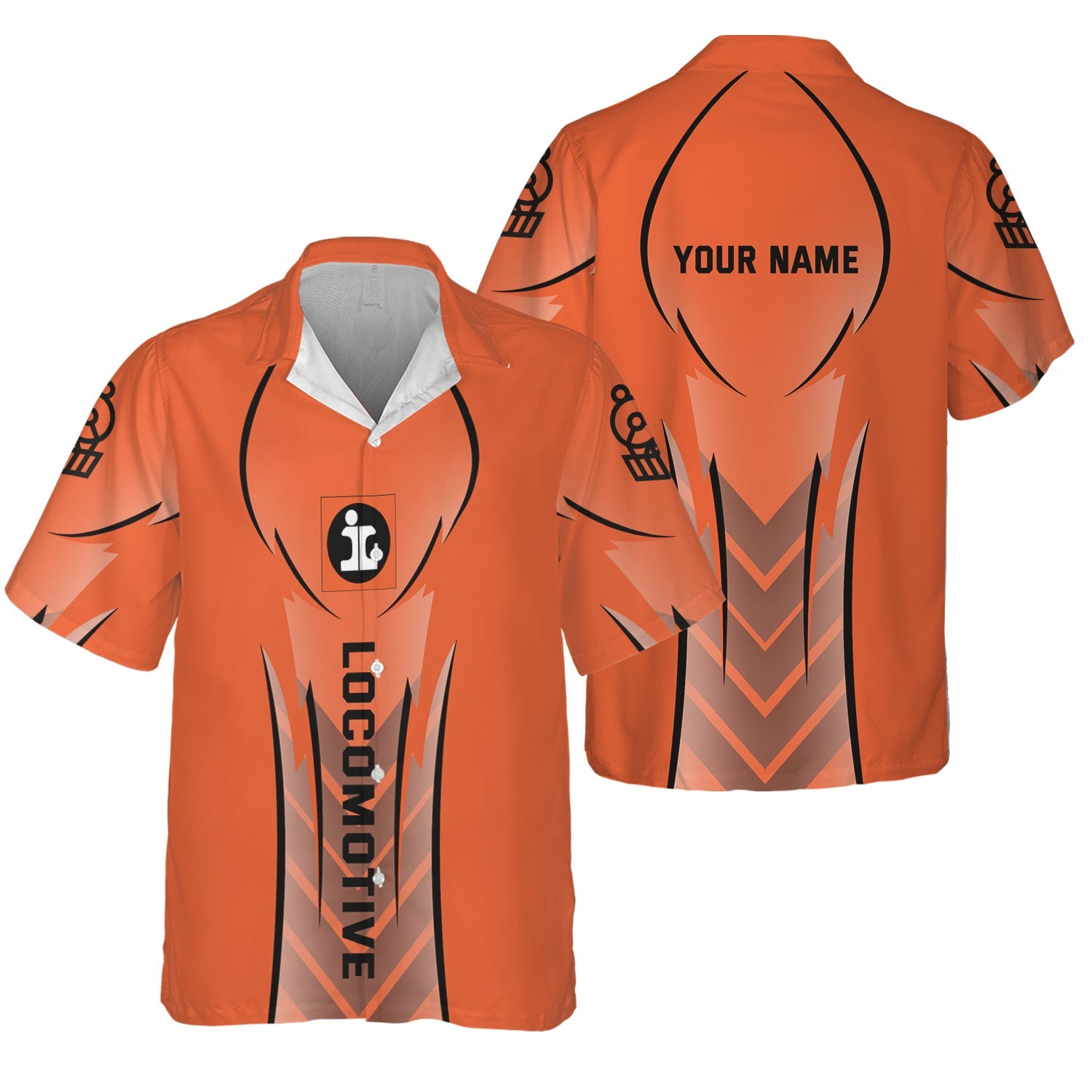 Railspirit Personalized Illinois Central Railroad Hawaiian Shirt Striking Line Style Train Shirt For Locomotive Lovers