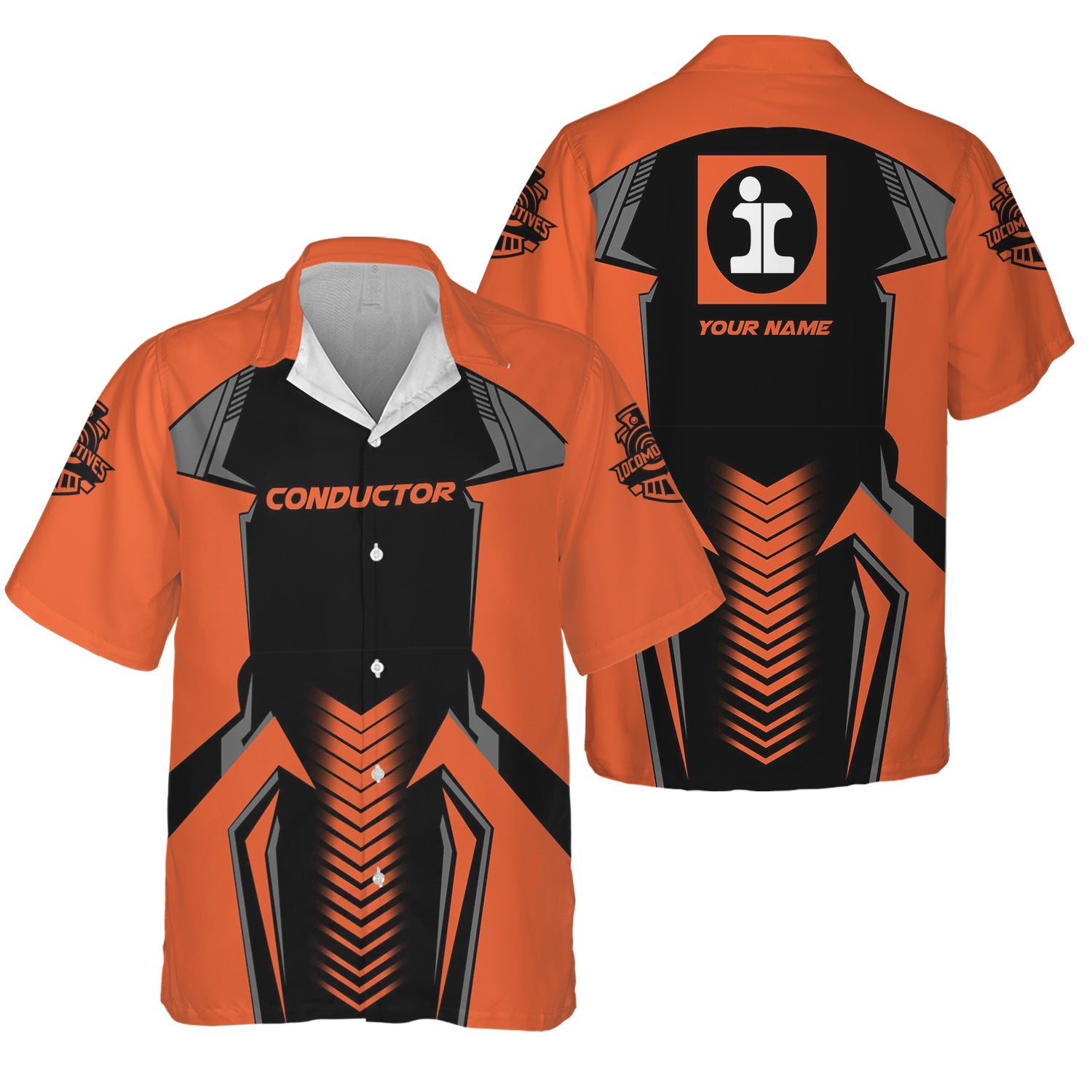 Railspirit Personalized Illinois Central Railroad Hawaiian Shirt Standout Style with Custom Position Train Shirt