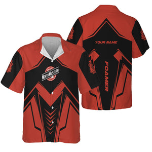 Railspirit Personalized Chicago and North Western Railway Hawaiian Shirt Railway Trainspotter Style Shirt Gift Idea For Foamers