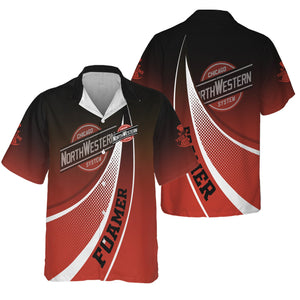 Railspirit Personalized Chicago and North Western Railway Hawaiian Shirt Railway-Themed Style Shirt Gift Idea For Trainspotter
