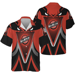 Railspirit Personalized Chicago and North Western Railway Hawaiian Shirt Vibrant Graphic Pattern Shirt For Train Enthusiasts