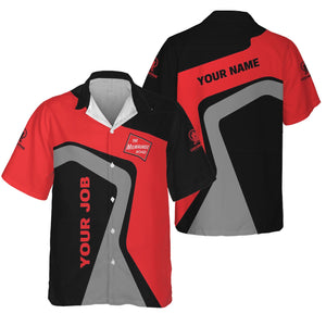 Railspirit Personalized Chicago, Milwaukee, St. Paul and Pacific Railroad Hawaiian Shirt Unique Design with Custom Job Milwaukee Road Train Shirt