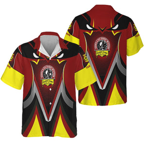 Railspirit Personalized Denver and Rio Grande Western Railroad Hawaiian Shirt Vibrant Graphic Pattern Shirt For Train Enthusiasts