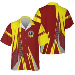 Railspirit Personalized Denver and Rio Grande Western Railroad Hawaiian Shirt Lightning-Inspired Railway Style Shirt For Train Lovers