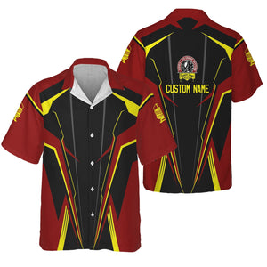 Railspirit Personalized Denver and Rio Grande Western Railroad Hawaiian Shirt Lightning-Edge Design Train Shirt For Railroad Lovers