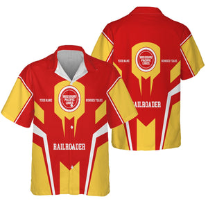 Railspirit Personalized Missouri Pacific Railroad Hawaiian Shirt Custom Year Railroader Shirt Gift Idea For Train Lover
